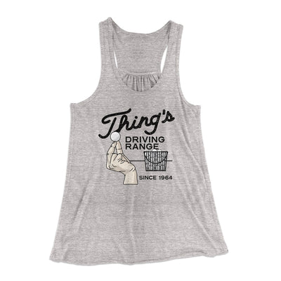 Thing's Driving Range Women's Flowey Tank Top Athletic Heather | Funny Shirt from Famous In Real Life