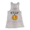It's Lit Jack-O-Lantern Women's Flowey Tank Top Athletic Heather | Funny Shirt from Famous In Real Life
