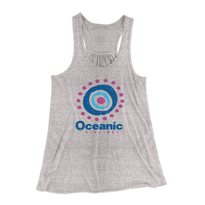 Oceanic Airlines Women's Flowey Tank Top Athletic Heather | Funny Shirt from Famous In Real Life