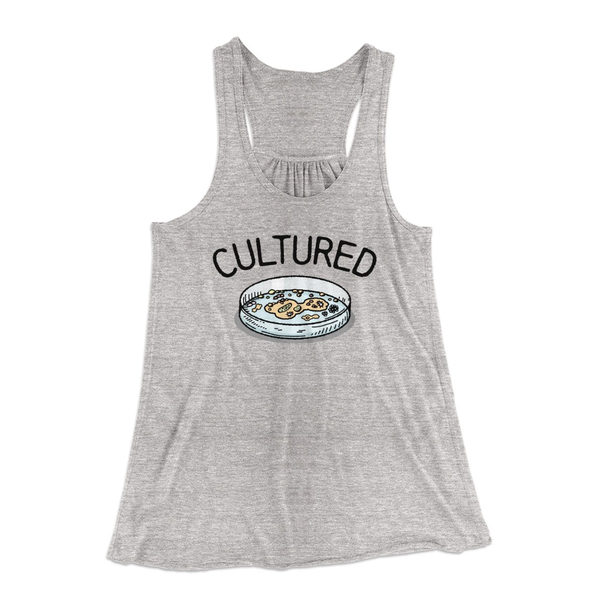Cultured Women's Flowey Tank Top Athletic Heather | Funny Shirt from Famous In Real Life