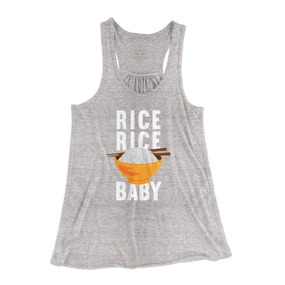 Rice Rice Baby Women's Flowey Tank Top Athletic Heather | Funny Shirt from Famous In Real Life