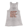 I Am Never Going To Financially Recover Women's Flowey Tank Top Athletic Heather | Funny Shirt from Famous In Real Life