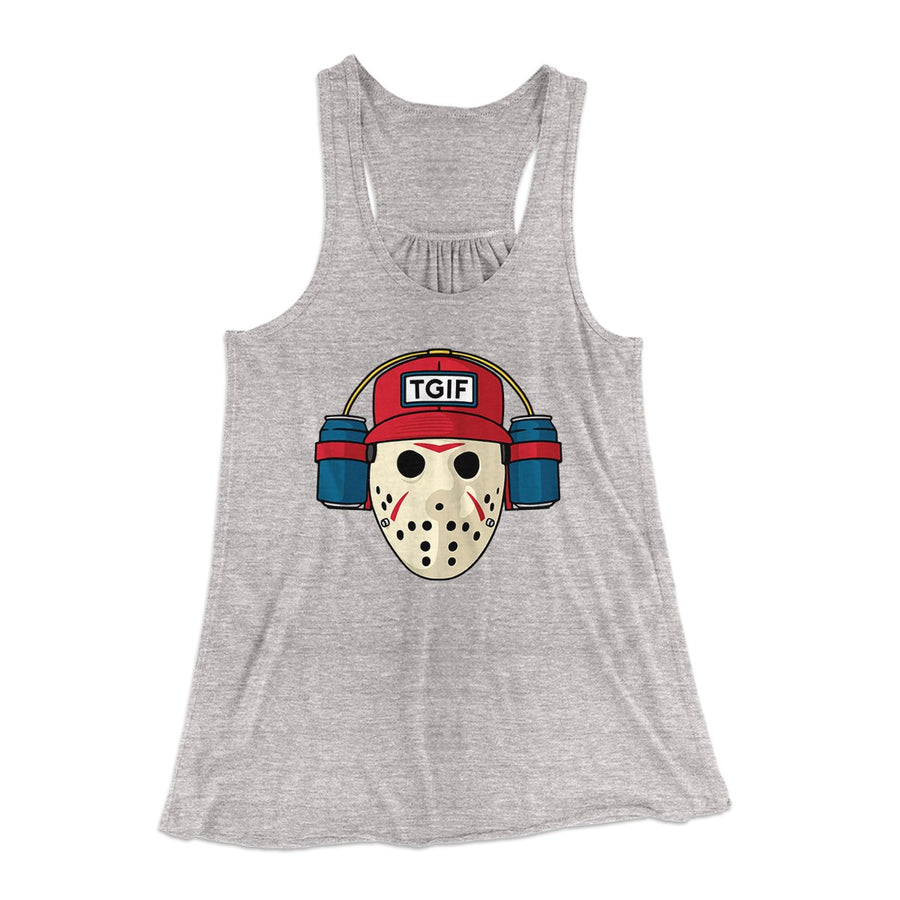 TGIF Jason Women's Flowey Tank Top Athletic Heather | Funny Shirt from Famous In Real Life