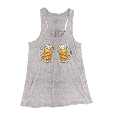 Beer Bra Women's Flowey Tank Top Athletic Heather | Funny Shirt from Famous In Real Life