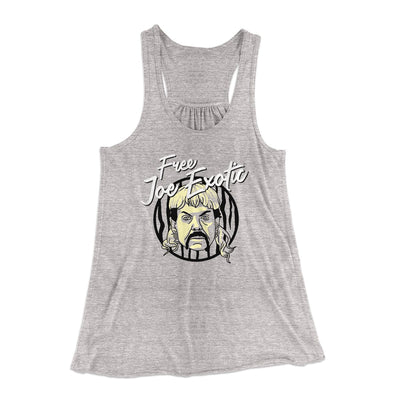 Free Joe Exotic Women's Flowey Tank Top Athletic Heather | Funny Shirt from Famous In Real Life