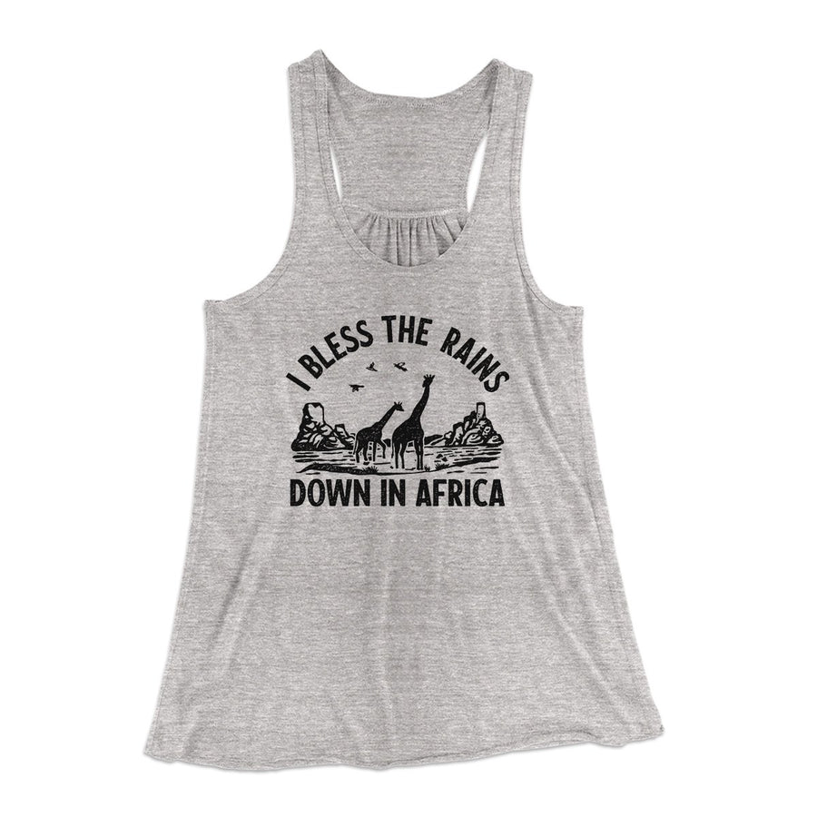 I Bless The Rains Down In Africa Women's Flowey Tank Top | Funny Shirt from Famous In Real Life