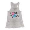 Love is Love Women's Flowey Tank Top Athletic Heather | Funny Shirt from Famous In Real Life