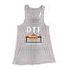 DTF: Down To Feast Funny Thanksgiving Women's Flowey Tank Top Athletic Heather | Funny Shirt from Famous In Real Life