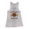 Let's Get Basted Funny Thanksgiving Women's Flowey Tank Top Athletic Heather | Funny Shirt from Famous In Real Life