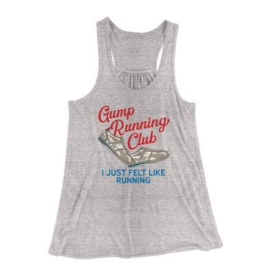 Gump Running Club Women's Flowey Tank Top Athletic Heather | Funny Shirt from Famous In Real Life