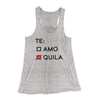 Te Amo or Tequila Women's Flowey Tank Top Athletic Heather | Funny Shirt from Famous In Real Life