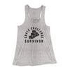 Crate Challenge Survivor 2021 Funny Women's Flowey Tank Top Athletic Heather | Funny Shirt from Famous In Real Life