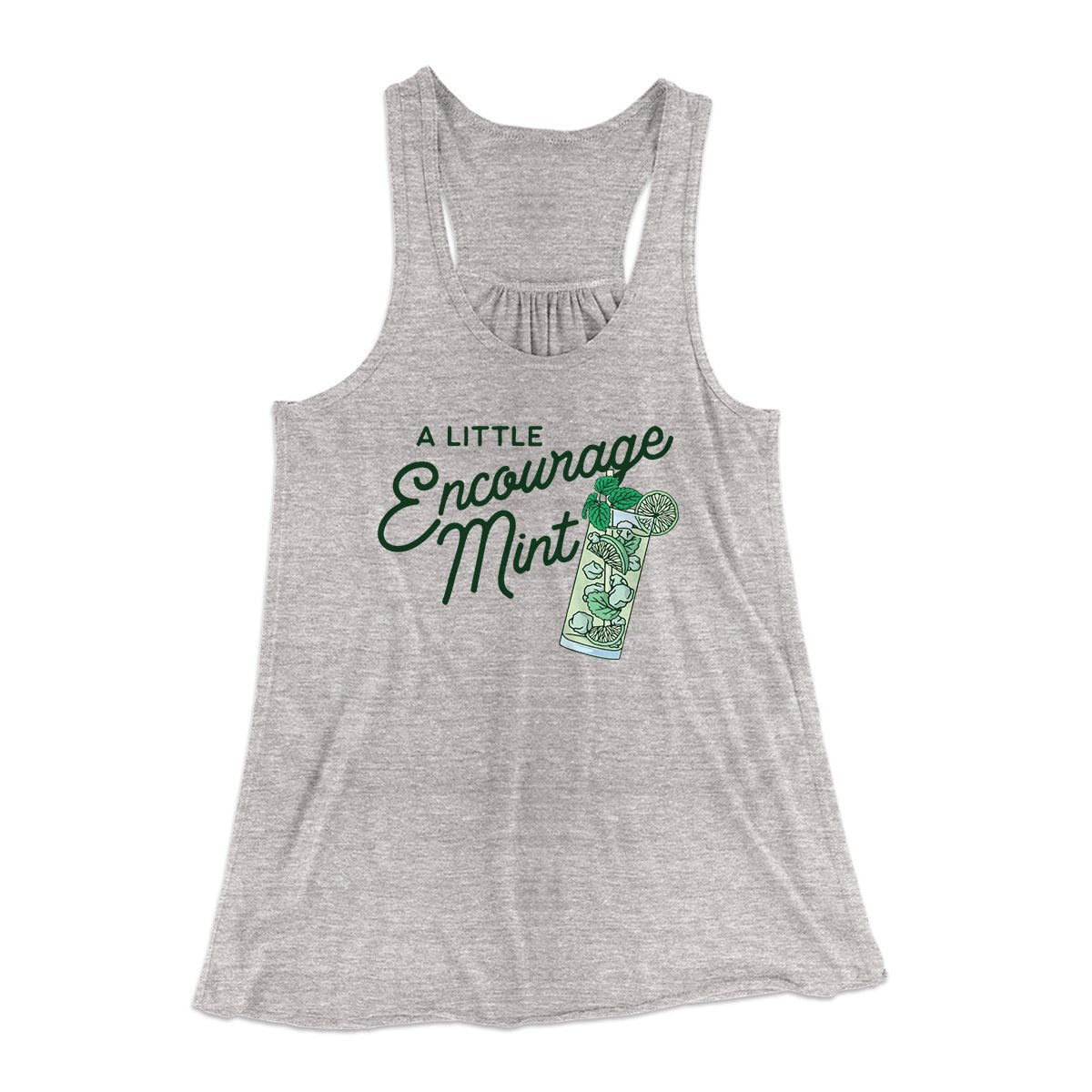 A Little Encourage-Mint Women's Flowey Tank Top | Funny Shirt from Famous In Real Life