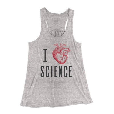 I Heart Science Women's Flowey Tank Top Athletic Heather | Funny Shirt from Famous In Real Life