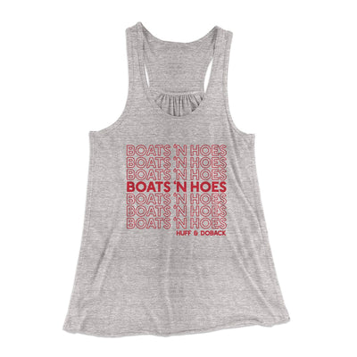 Boats 'N Hoes Women's Flowey Tank Top Athletic Heather | Funny Shirt from Famous In Real Life