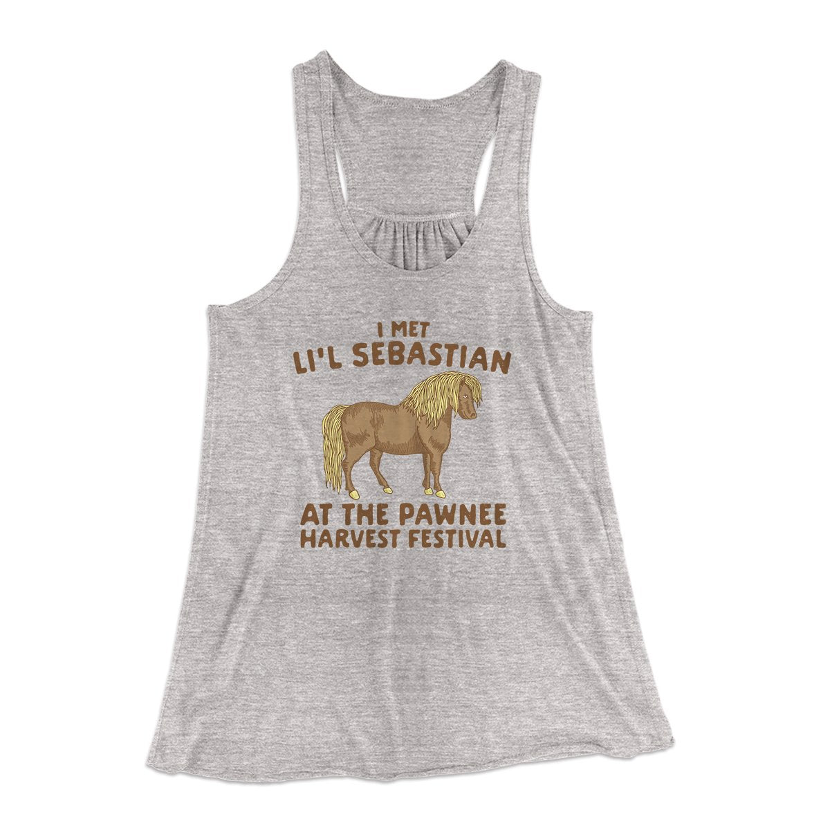 I Met Li'l Sebastian Women's Flowey Tank Top Athletic Heather | Funny Shirt from Famous In Real Life