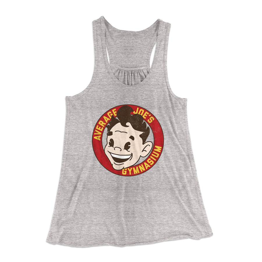 Average Joe's Gymnasium Women's Flowey Tank Top Athletic Heather | Funny Shirt from Famous In Real Life