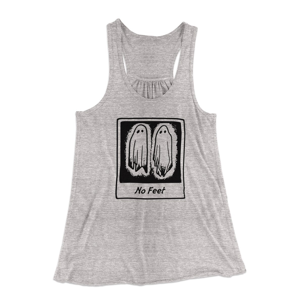 No Feet Women's Flowey Tank Top Athletic Heather | Funny Shirt from Famous In Real Life