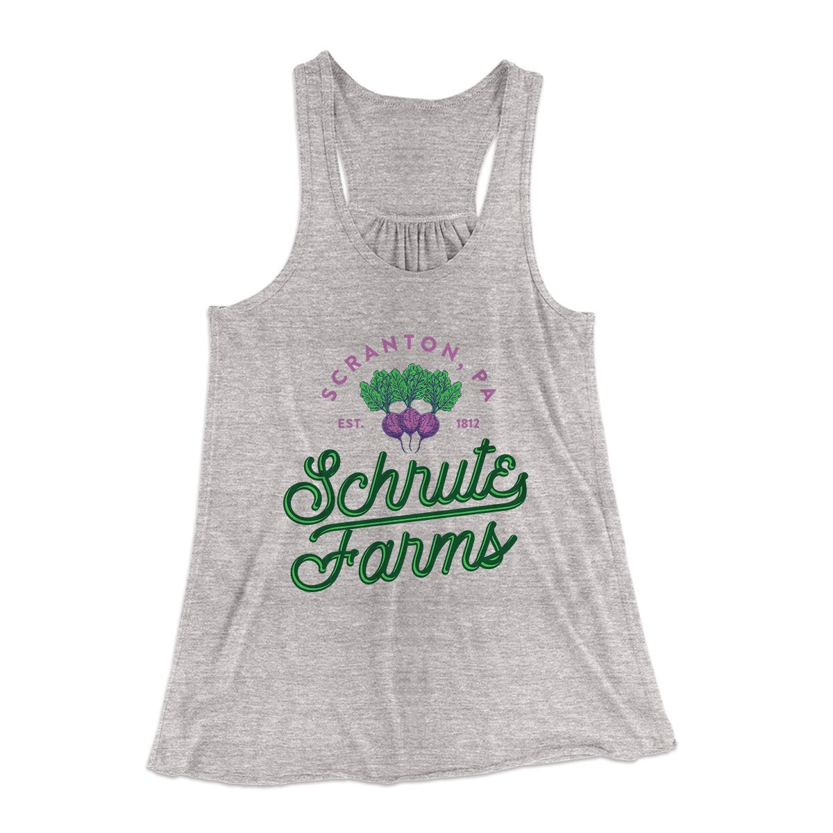 Schrute Farms Women's Flowey Tank Top | Funny Shirt from Famous In Real Life