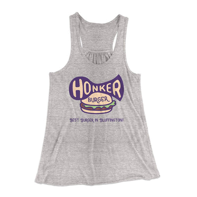 Honker Burger Women's Flowey Tank Top Athletic Heather | Funny Shirt from Famous In Real Life