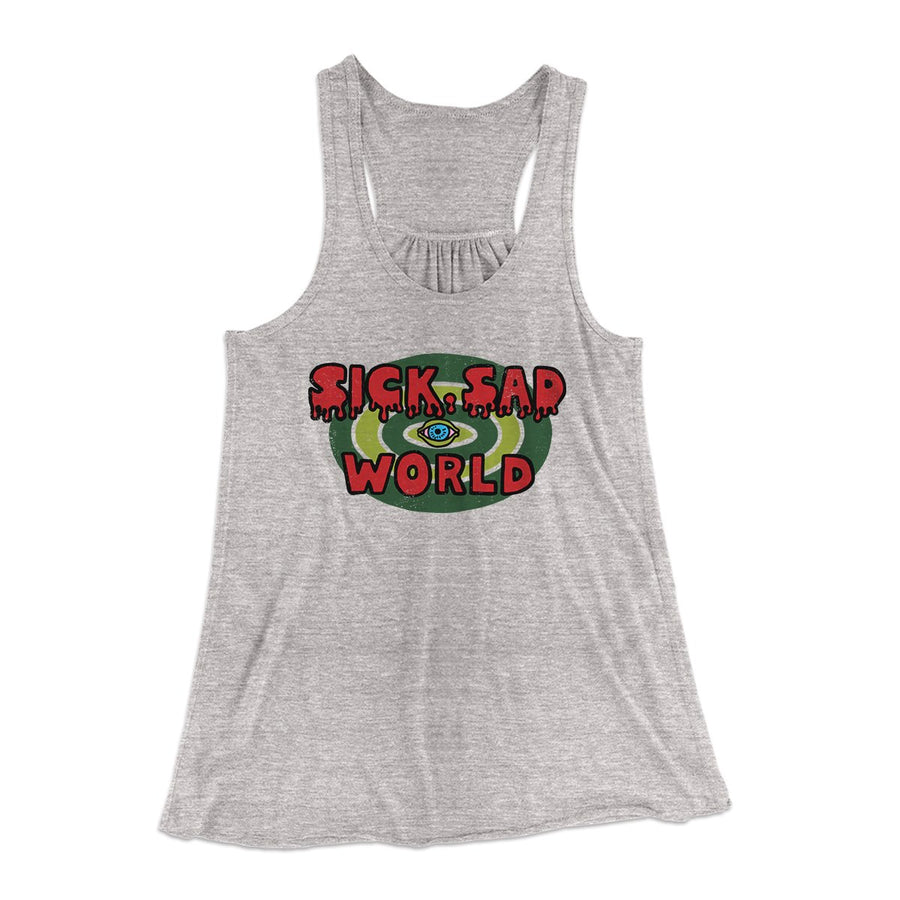 Sick Sad World Women's Flowey Tank Top Athletic Heather | Funny Shirt from Famous In Real Life