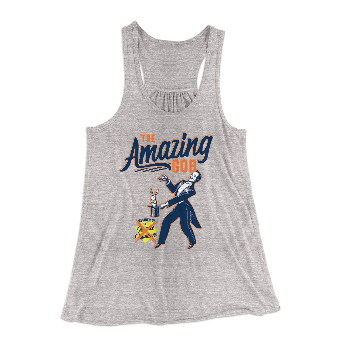 The Amazing GOB Women's Flowey Tank Top Athletic Heather | Funny Shirt from Famous In Real Life