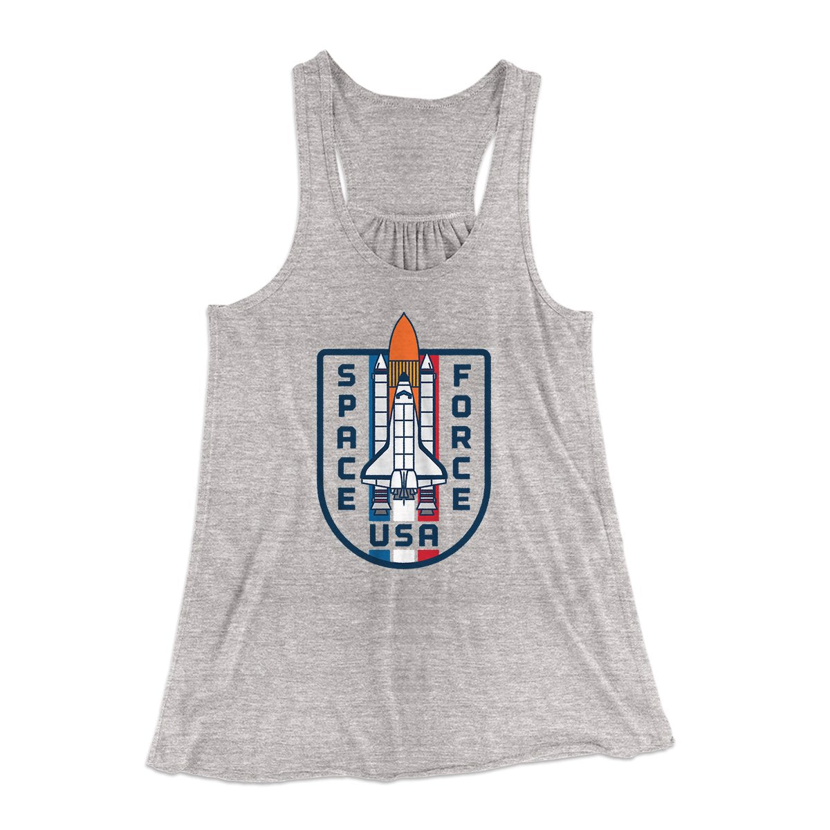 Space Force USA Racerback Tank Top Athletic Heather | Funny Shirt from Famous In Real Life