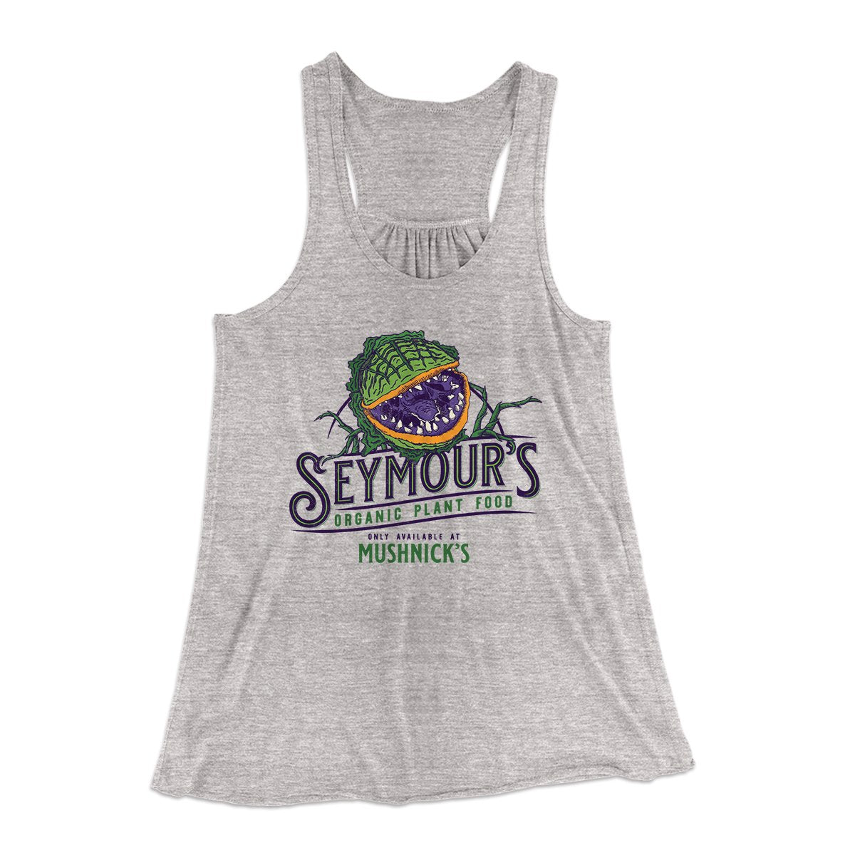 Seymour's Plant Food Women's Flowey Tank Top Athletic Heather | Funny Shirt from Famous In Real Life