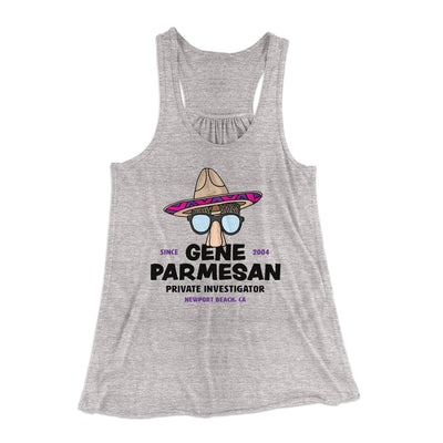 Gene Parmesan Women's Flowey Tank Top Athletic Heather | Funny Shirt from Famous In Real Life