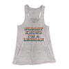 Nobody Knows I'm A Lesbian Women's Flowey Tank Top Athletic Heather | Funny Shirt from Famous In Real Life