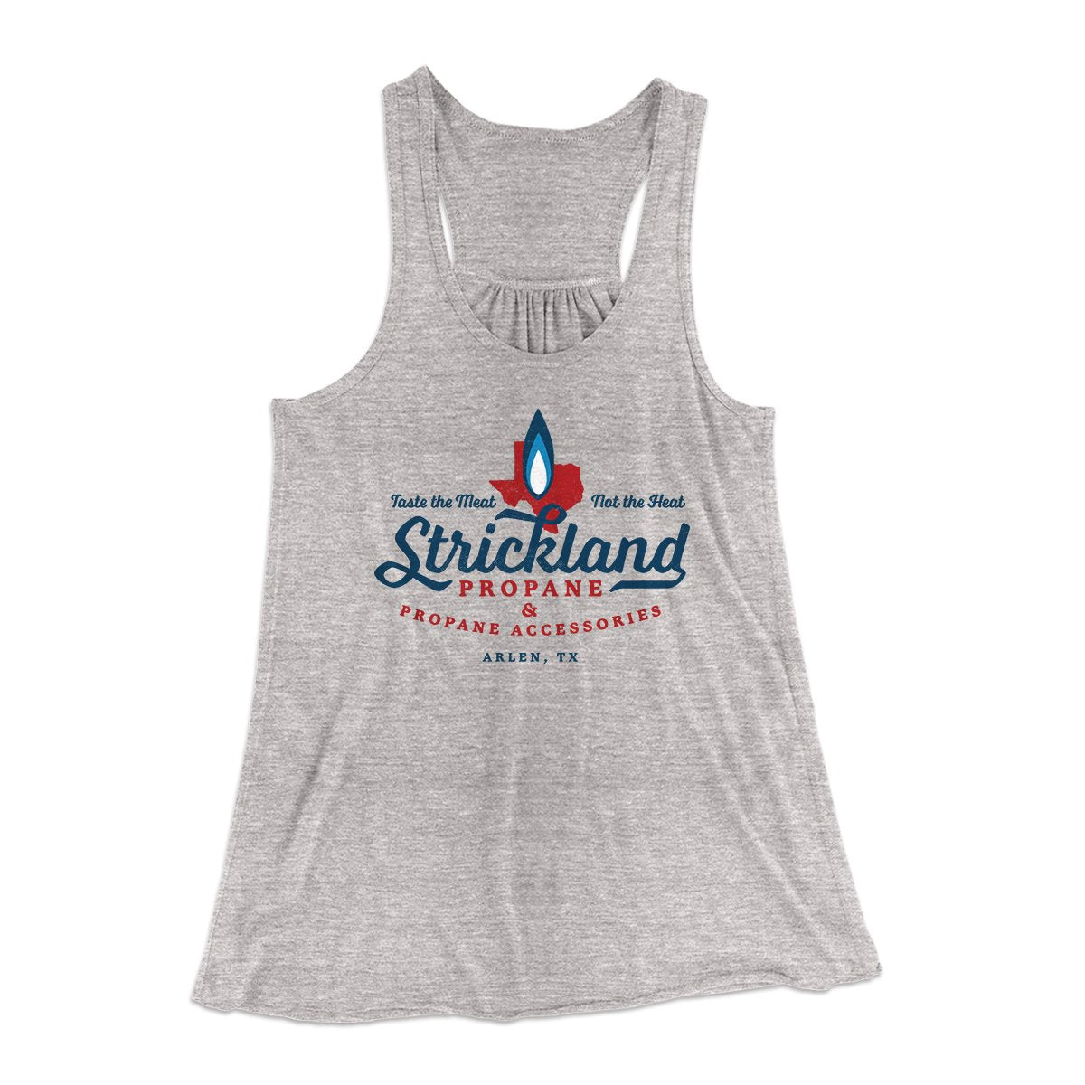 Strickland Propane Women's Flowey Tank Top Athletic Heather | Funny Shirt from Famous In Real Life