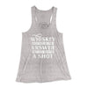 Whiskey May Not Be The Answer, But It's Worth A Shot Women's Flowey Tank Top Athletic Heather | Funny Shirt from Famous In Real Life