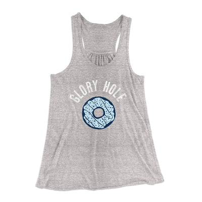 Glory Hole Women's Flowey Tank Top Athletic Heather | Funny Shirt from Famous In Real Life