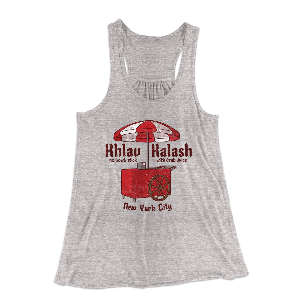 Khlav Kalash Women's Flowey Tank Top Athletic Heather | Funny Shirt from Famous In Real Life