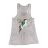 Leprechaun Unicorn Jockey Women's Flowey Tank Top Athletic Heather | Funny Shirt from Famous In Real Life