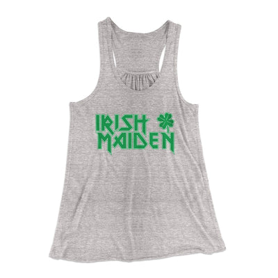 Irish Maiden Women's Flowey Tank Top Athletic Heather | Funny Shirt from Famous In Real Life