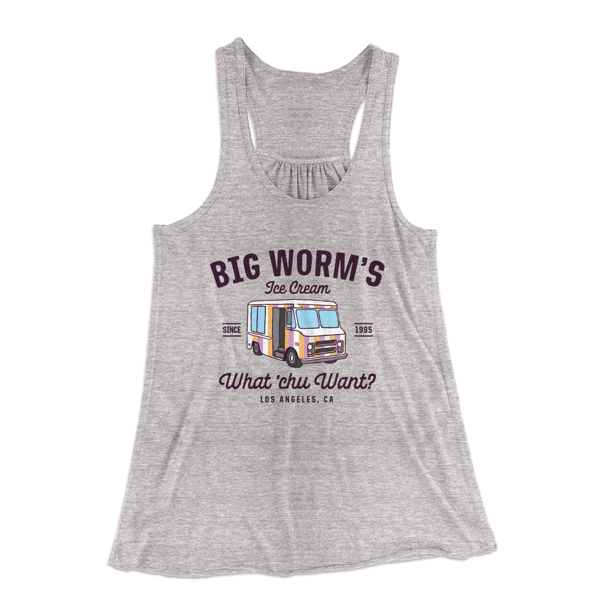 Big Worm's Ice Cream Women's Flowey Tank Top | Funny Shirt from Famous In Real Life