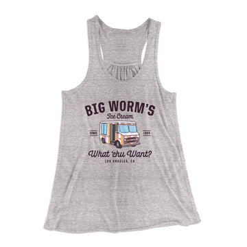 Big Worm's Ice Cream Women's Flowey Tank Top | Funny Shirt from Famous In Real Life