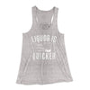 Liquor Is Quicker Women's Flowey Tank Top Athletic Heather | Funny Shirt from Famous In Real Life