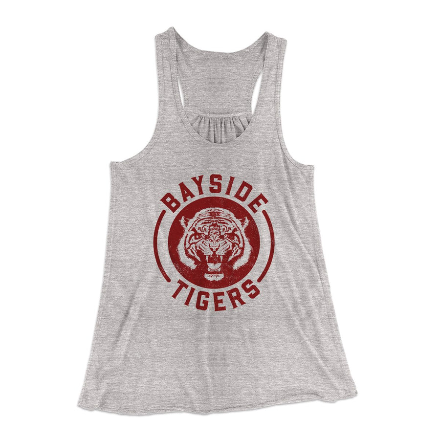 Bayside Tigers Women's Flowey Tank Top Athletic Heather | Funny Shirt from Famous In Real Life