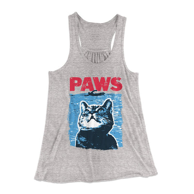 PAWS Women's Flowey Tank Top Athletic Heather | Funny Shirt from Famous In Real Life