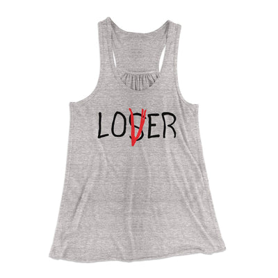 Loser Lover Women's Flowey Tank Top Athletic Heather | Funny Shirt from Famous In Real Life