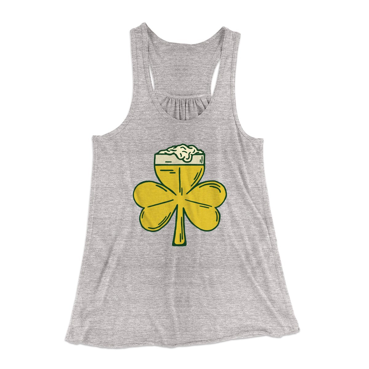 Beer Shamrock Women's Flowey Tank Top | Funny Shirt from Famous In Real Life