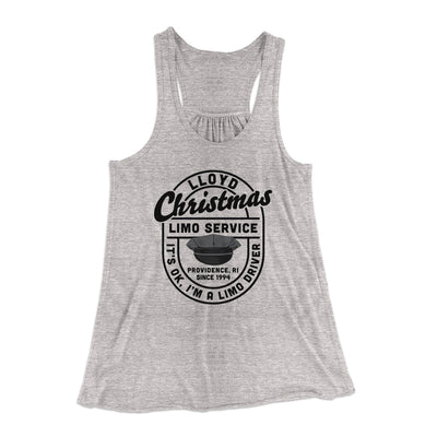 Lloyd Christmas Limo Service Women's Flowey Tank Top Athletic Heather | Funny Shirt from Famous In Real Life