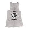 Pardon My French Women's Flowey Tank Top Athletic Heather | Funny Shirt from Famous In Real Life