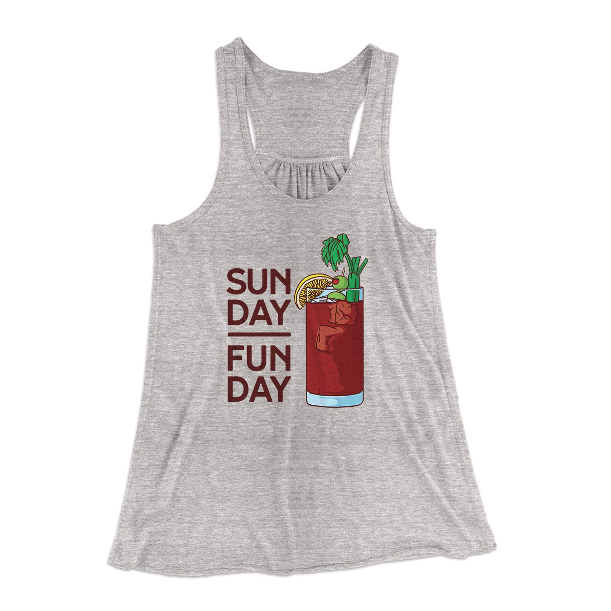 Sunday Funday Women's Flowey Tank Top | Funny Shirt from Famous In Real Life