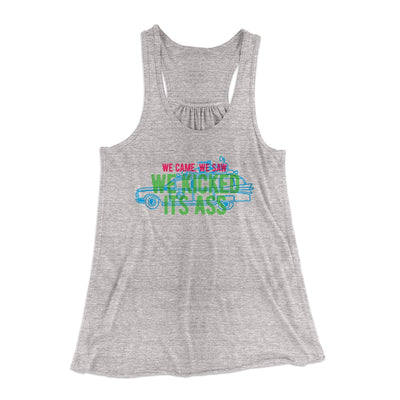 We Came, We Saw, We Kicked Its Ass Women's Flowey Tank Top Athletic Heather | Funny Shirt from Famous In Real Life