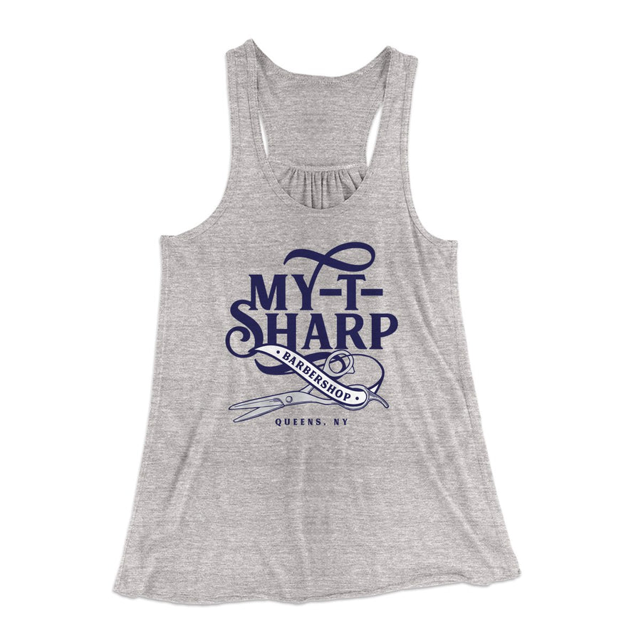 My-T-Sharp Barber Shop Women's Flowey Tank Top | Funny Shirt from Famous In Real Life