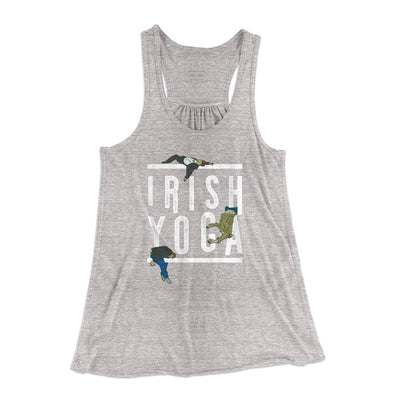 Irish Yoga Women's Flowey Tank Top Athletic Heather | Funny Shirt from Famous In Real Life