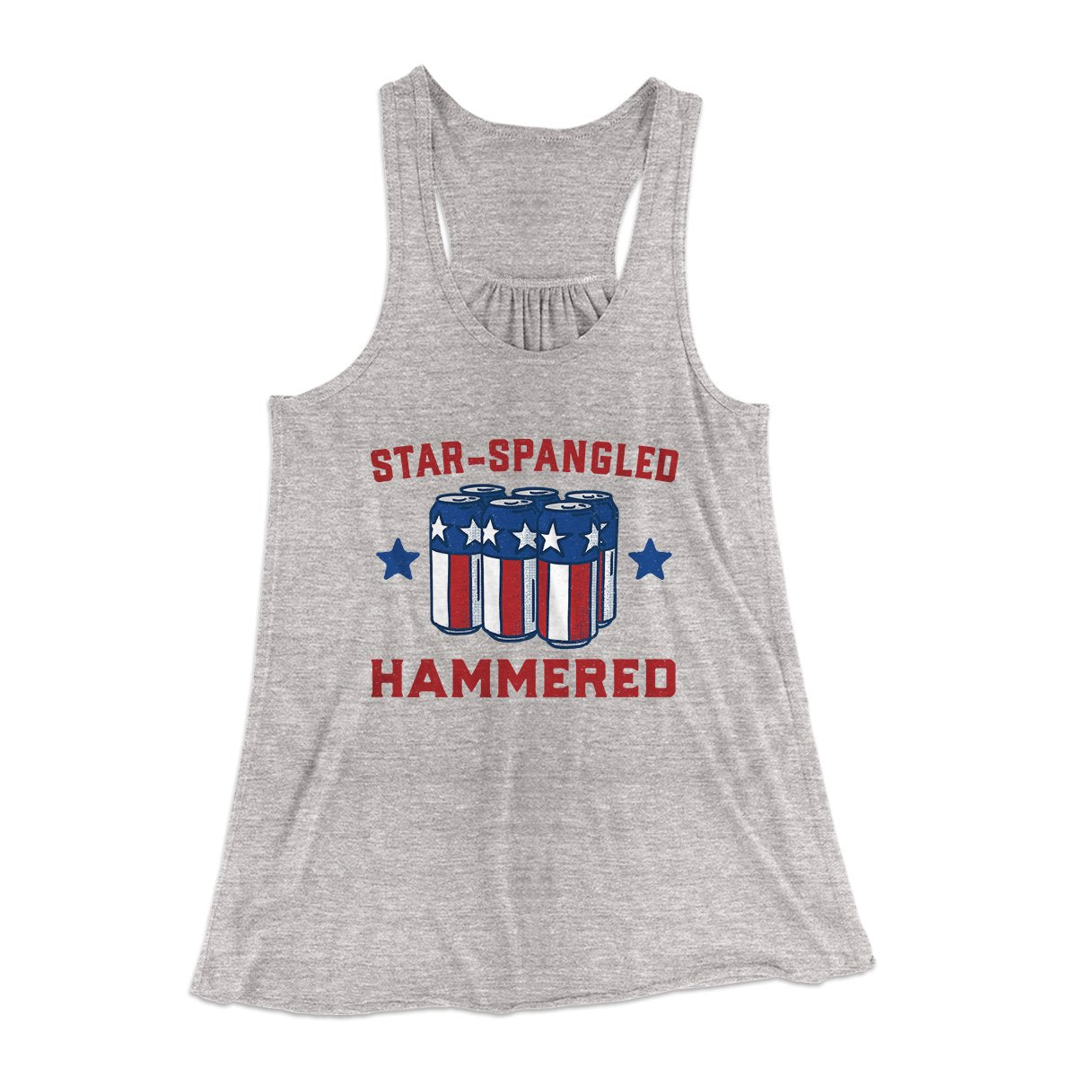 Star Spangled Hammered Women's Flowey Tank Top | Funny Shirt from Famous In Real Life